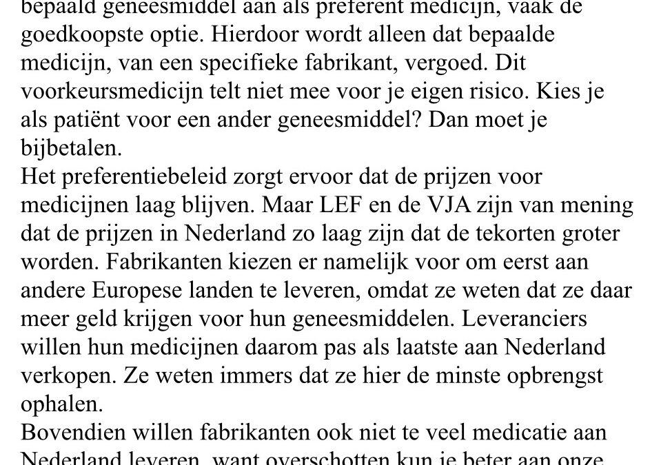 Apothekerscampagne medicijntekorten stuit op verzet zorgverzekeraars